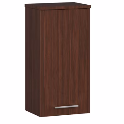 Armoire salle de bains AKORD FIN Meuble Haut Suspendue Wengé 30 cm 1 porte façade Wengé 2 étagères 30×22,5×60 cm