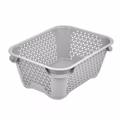 Corbeille de rangement transparente haute A7 – Gris