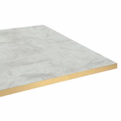 Plateau 60×60 decor marbre pokhara chants laiton – Restootab