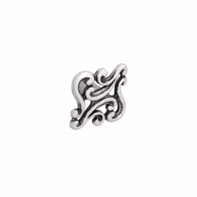 Boutons pour meubles en zamac Diamètre 38 x 23 Vieil argent brillant