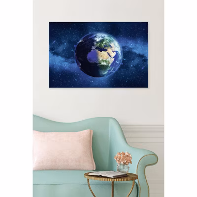 Tableau toile XXL en kit Planete Terre 90 x 60 cm – Toile textile sans PVC