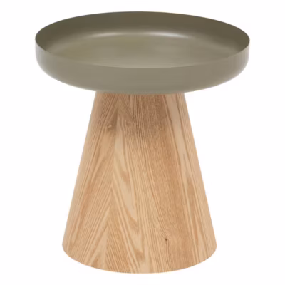 Table d&rsquo;appoint Hercyna vert de gris D. 40 cm – Atmosphera