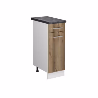 Vicco Meuble cuisine Chêne Artisan 30cm , PT Anthracite