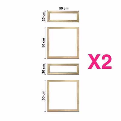 Lot de 2 kits pour moulures de porte en bois – à doucine – Prêt à coller et peindre