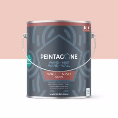 Peinture de finition ultralessivable pour murs int. & ext. – Wall Finish Satin, 2,5 l, Old Rose (PE128)