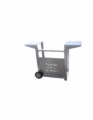 Chariot Inox 2 Feux Avec Inscription &lsquo;aujourd&rsquo;hui C&rsquo;est Moi Qui Cuisine&rsquo;