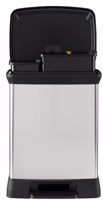 DECOBIN DUO Poubelle rectangulaire à pédale 30L (10L+18L) – Veba