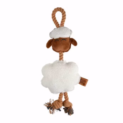 Jouet Peluche Mouton pour Chien « Wooly » 40cm écru
