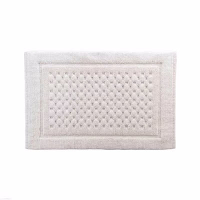 Tapis de bain 50 x 80 cm coton jacquard tisse damaris Sans