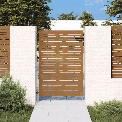 vidaXL Portail de jardin 85×150 cm acier corten conception de carré 153247