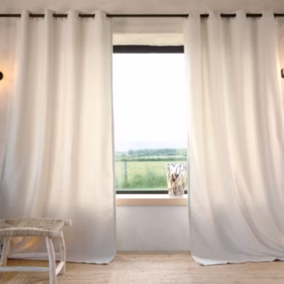 Rideau tamisant bouclette (140×260 cm – Ecru)