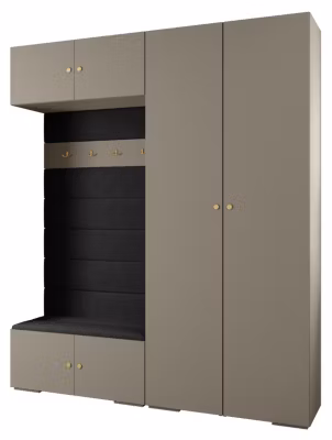Garde-robe Inova 2 porte battante 236,7/200/47 2 Portes (gris)