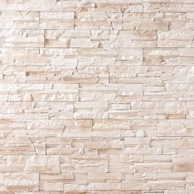Parement imitation pierre beige béton 0,52 m2