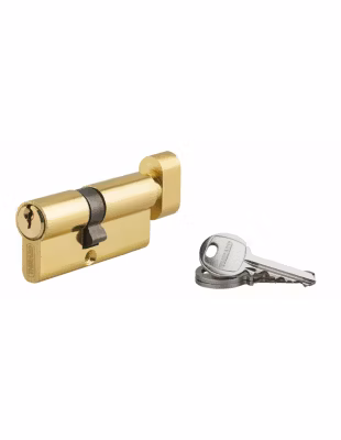 Cylindre de serrure à bouton, 40Bx30mm, laiton, 3 clés – SP