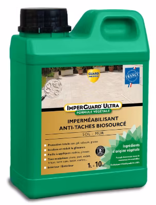 ImperGuard Ultra Formule Végétale Imperméabilisant Super Antitache Incolore Toute Pierre 1L 10m2