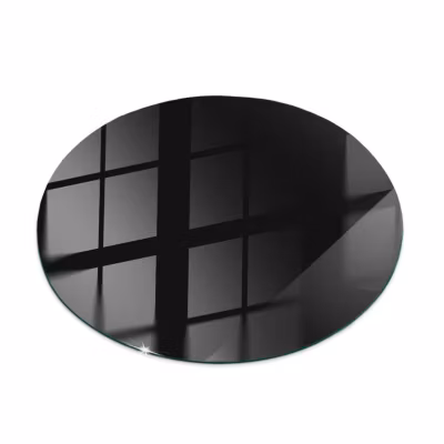 Dessus de table en verre trempé Wallfluent fi50 cm Couleur noire lisse