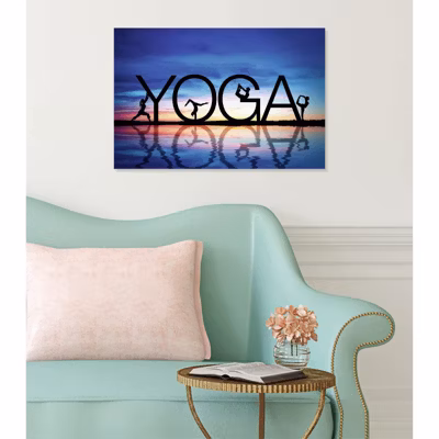 Tableau verre acrylique Yoga 60 x 40 cm – Décoration murale photo zen pour la maison