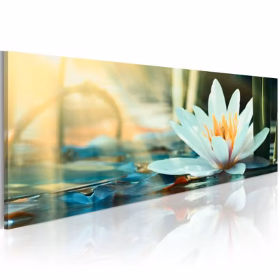 Tableau Fleurs The Lake of Lotus 135×45 cm