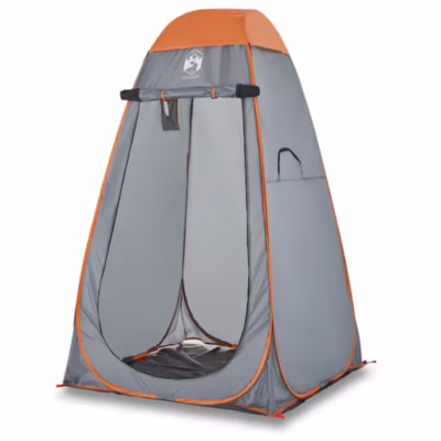 Tente d&rsquo;intimité gris et orange escamotable imperméable vidaXL