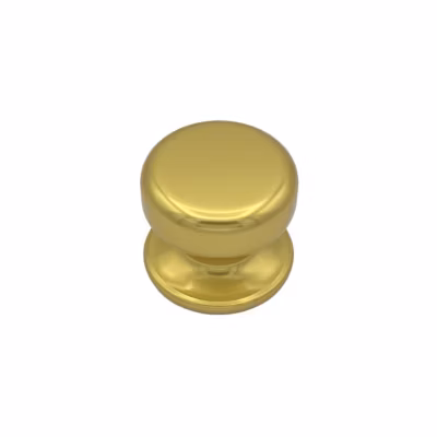 Bouton tirant de porte fixe D70 mm en aluminium Or poli – breveté – lot de 6 boutons
