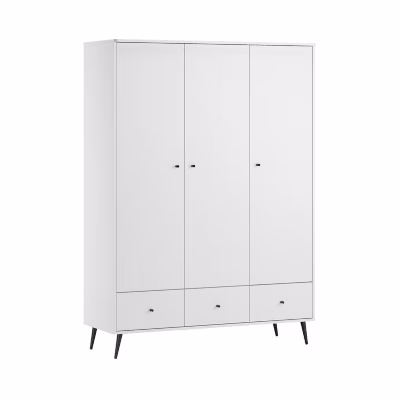 Armoire 3 portes 3 tiroirs Vox Blanca Blanc