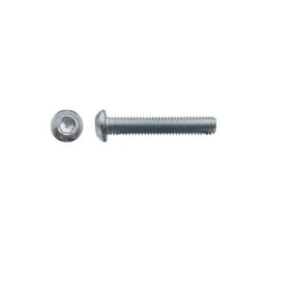 200 Vis Métaux Tête Bombée 6 Pans Creux F/Total BHC 6 x 10 mm – 7380-1 – 10.9 – Zingué blanc – D-Work