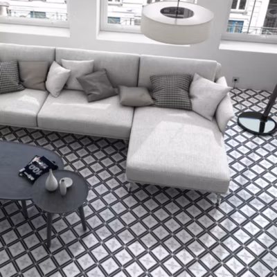 Carrelage premium effect ciment mat Star 20×20 cm