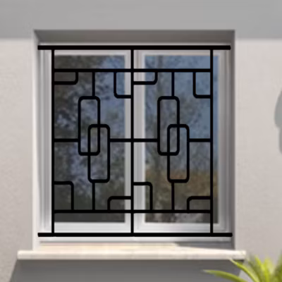 Grille de Defense Structural pour Fenetre H 125 cm x L 120 cm (côte tableau)
