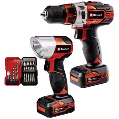 Perceuse-visseuse sans fil Einhell TE-CD 12/1 Li +22+CL, 12 V, 2x 2,0 Ah, chargeur 45 min