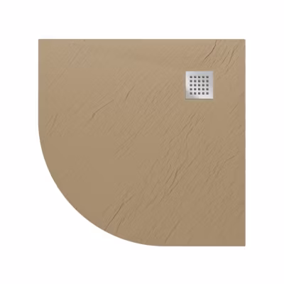 Bac à douche 90x90x2,6 CM Demi-Circulaire Tortourelle Effet Pierre mod. Blend