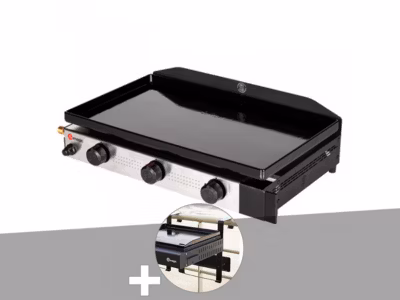 Plancha gaz à poser 3 brûleurs Solia 300 – Somagic + Support balcon