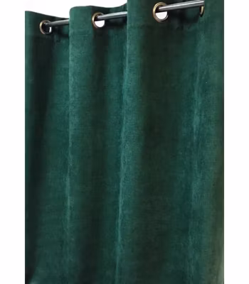 Rideau vert sapin aspect velours – 145x260cm – Vert sapin