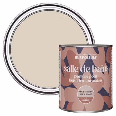 Peinture Beige pour Boiseries de Salle de Bains, Satinée – RUST-OLEUM – Jute 750ml