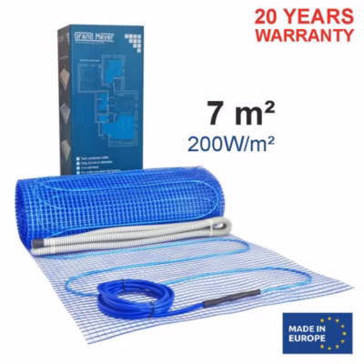Tapis chauffant 7 m², 200 W/m², 1400 W, Grand Meyer