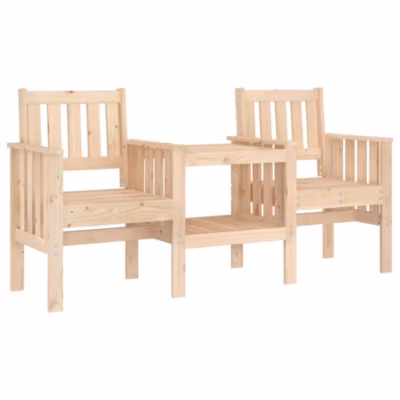 Banc de jardin avec table 2 places bois de pin massif vidaXL