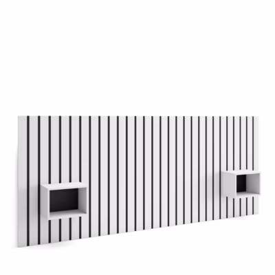 Tête de lit 258x107x3cm Lit de 150-160-180cm couleur blanc