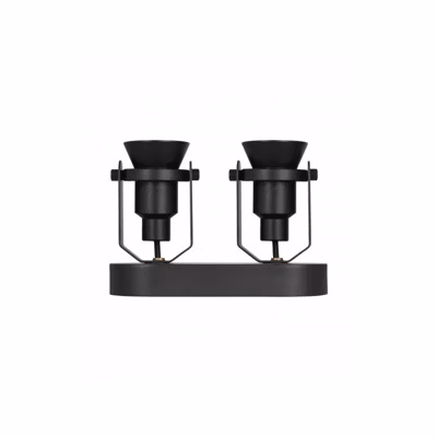 Luminaire DECOSPOT DOUBLE Spot – 2 Spots LED GU10 700lm 6W inclus – 2 finitions possibles – Noir