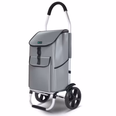 Chariot de course pliable aluminium 2 roues gris VOUNOT