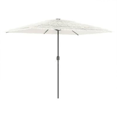Parasol de jardin avec mât en acier blanc 300x200x250 cm vidaXL