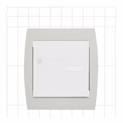 Support grillage rigide & palissade Blanc crème mat sablé RAL 9010MS