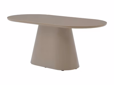 Table à manger 6 personnes en MDF – Taupe – VALIANA