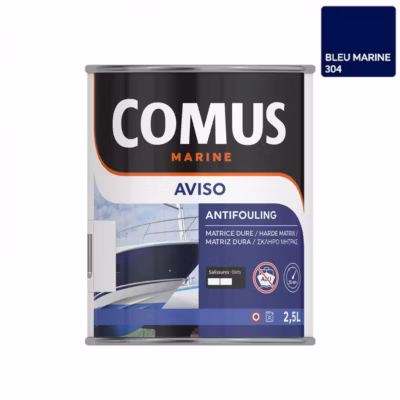 AVISO NB BLEU MARINE 2,5  L – Peinture antifouling à matrice dure pour bateaux rapides – COMUS MARINE