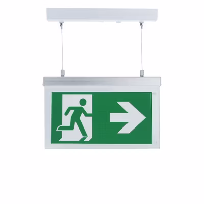 Bloc de secours BAES LED Suspendu à Fixer 2W 3h Batterie avec Pictogrammes – Blanc Froid 6000K – 8000K – SILAMP