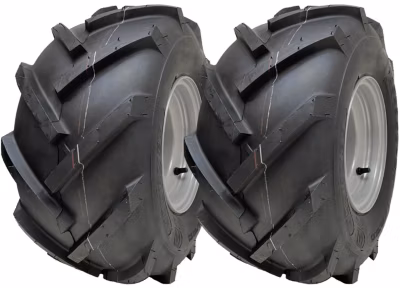 Pneus à centre ouvert 18×9,50-8 pour rotovator à crampons, à 4 goujons, entraxe de 100 mm (jeu de 2)