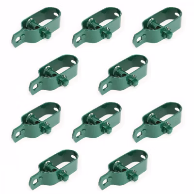 Lot de 10 tendeurs en acier galvanisé plastifié N3 pour fil de grillage – Vert – Linxor