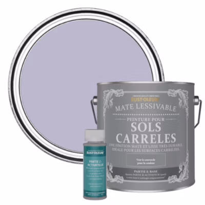 Peinture Violette Lessivable pour Sols Carrelés, Finition Mate – RUST-OLEUM – Glycine 2,5L