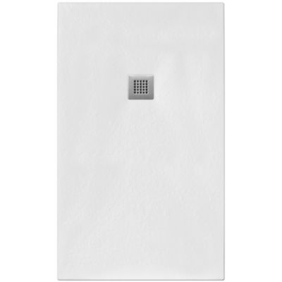 Receveur de douche 85×115 cm Ligne Vulcano Slim Blanc en résine synthétique et poudre de marbre avec évacuation gratuite FRASCIO