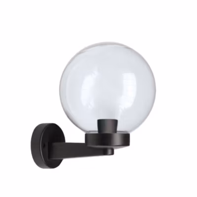 Applique avec sphère pour extérieur en PMMA, 200mm, Culot E27, transparent