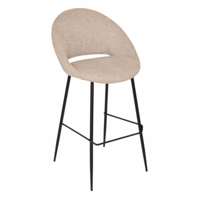 Lot de 2 Tabouret de bar Amago beige 54x52cm – Atmosphera