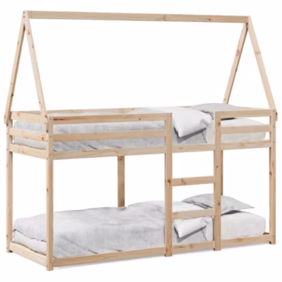 Cadre de lit, Lit superposé sans matelas 90×190 cm bois de pin massif